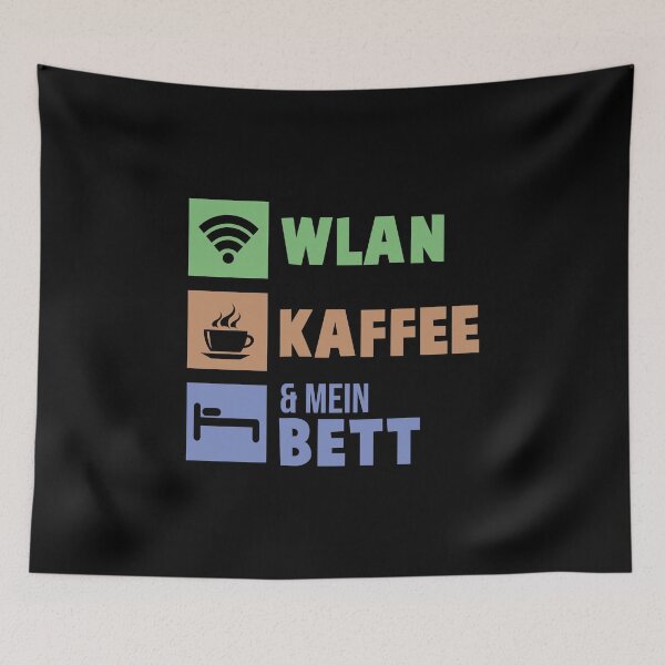 Item preview, WiFi, coffee and my bed designed and sold by Tabinchu.