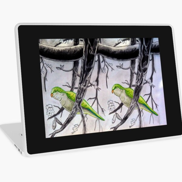 Stereogram challenge of Lorenzo the parakeet, Ibiza Laptop Skin