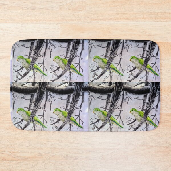 Stereogram challenge of Lorenzo the parakeet, Ibiza Bath Mat