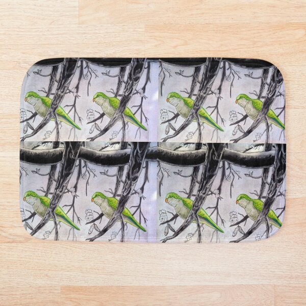 Stereogram challenge of Lorenzo the parakeet, Ibiza Bath Mat