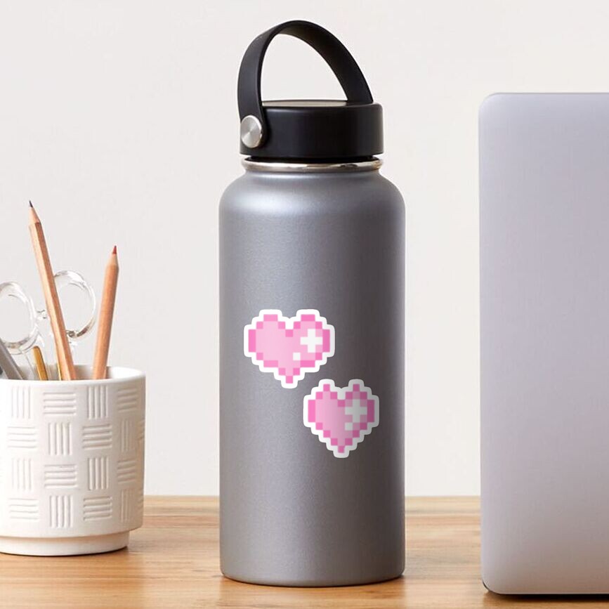 Pink Hearts Sticker