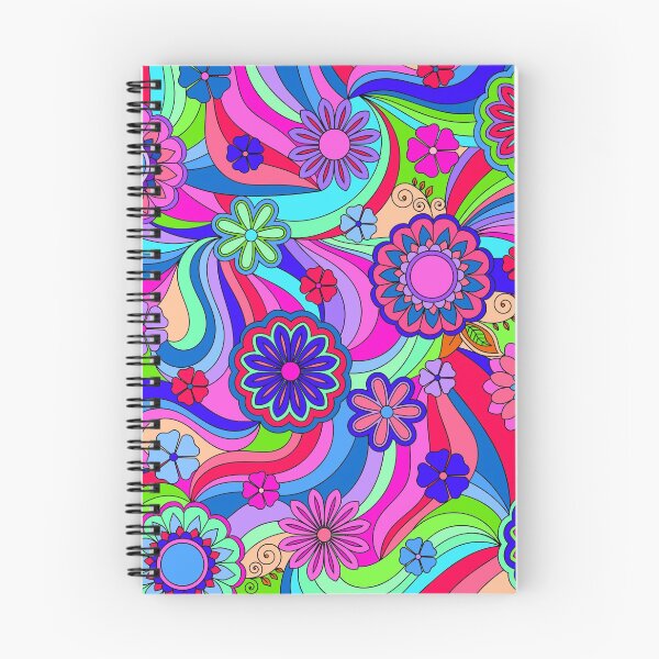 Item preview, Groovy Hippy Flower Power Cool Tones designed and sold by ArtformDesigns.
