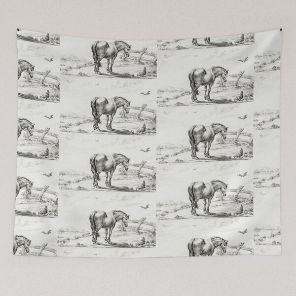 Artikelvorschau, Horse vintage illustration entworfen und verkauft von Vintage Designs +.