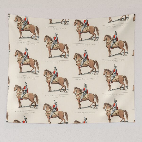Aperçu de l'œuvre Knight on Horseback vintage illustration créée et vendue par Vintage Designs +.