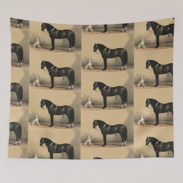 Item preview, Horse and dog vintage illustration designed and sold by Vintage Designs +.