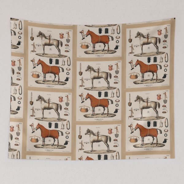Aperçu de l'œuvre 'Jockey' Horse tack poster vintage illustration créée et vendue par Vintage Designs +.