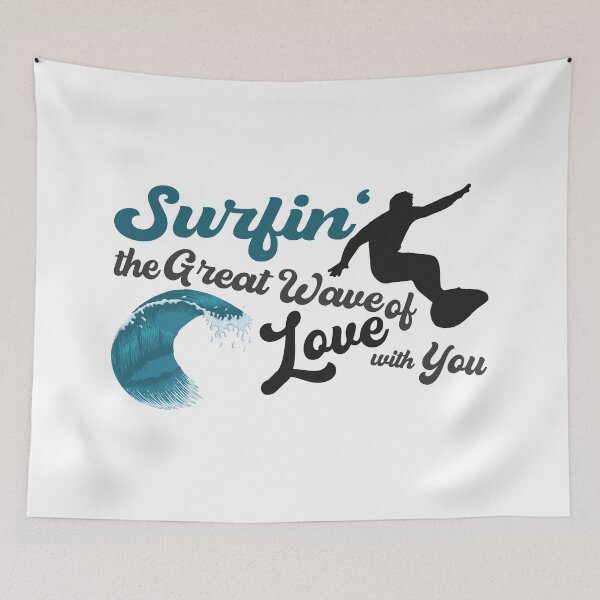 Item preview, Surfing the Great Wave of Love with You designed and sold by OmmeDesigns.