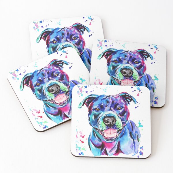 Item preview, Watercolour Staffy designed and sold by SaltySerenity.
