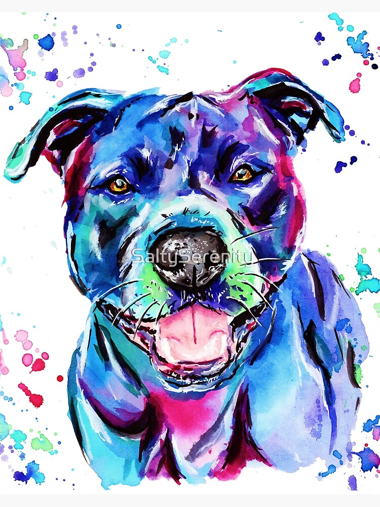 Watercolour Staffy\