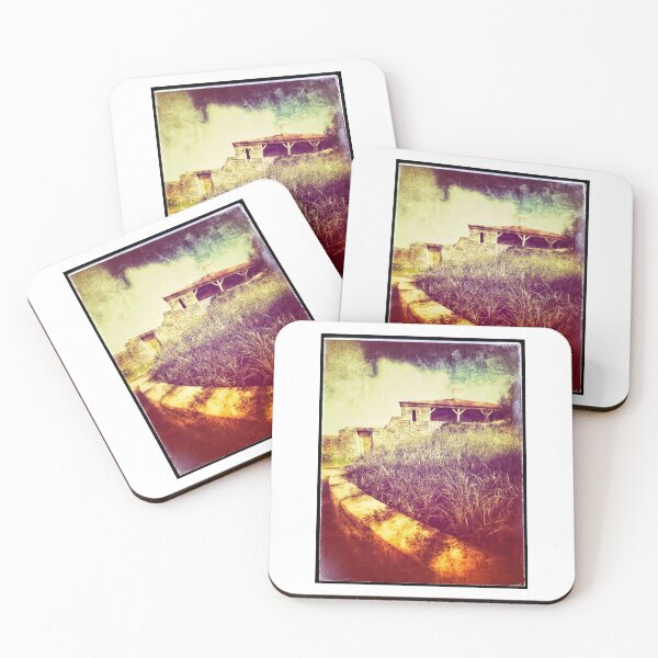 Stone house vintage look Coasters (Set of 4)