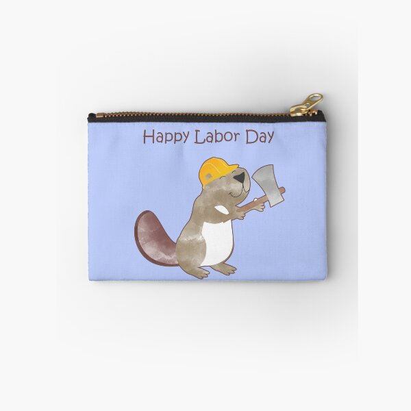 Item preview, Happy Labor Day - Happy Worker Beaver and his Axe to build a dam designed and sold by thewishdesigns.
