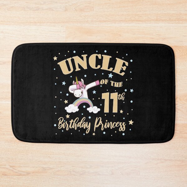 Item preview, Uncle Of The 11th Birthday Princess Girl Unicorn B-day product designed and sold by Grabitees.