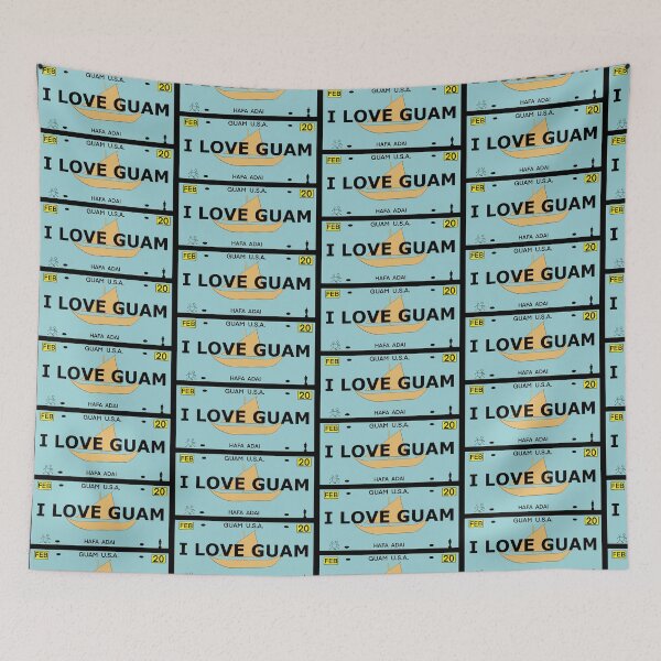 Item preview, Guam Vanity Plate "I LOVE GUAM" designed and sold by joeymesa70.