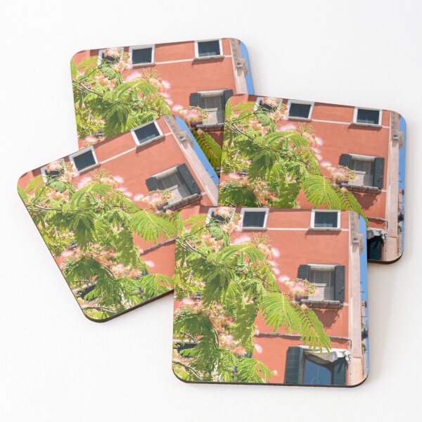 Item preview, Happy Venetian - Pink Mimosa Puffs and Rich Orange Facade designed and sold by Georgia Mizuleva.