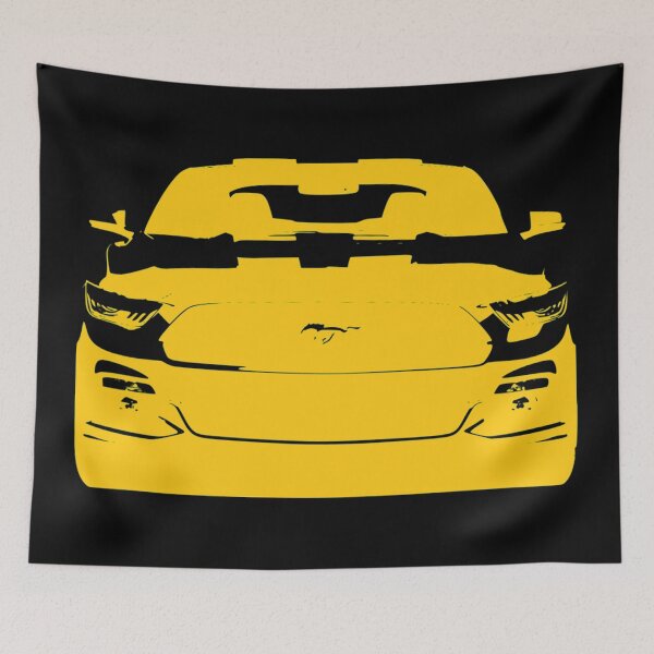 Item preview, Mustang 2020 Front Sixth Generation Simple Sketch Yellow designed and sold by CharlieCreator.