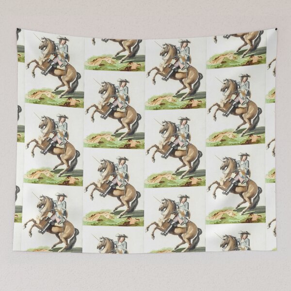 Artikelvorschau, Cavalier on Horseback vintage illustration entworfen und verkauft von Vintage Designs +.