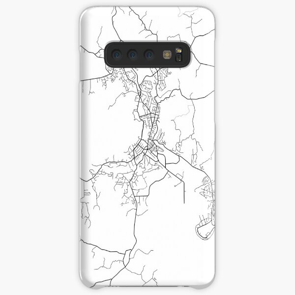 Minimal Whangarei (New Zealand, NZ, Northland) City Map & Streets (black on white) Samsung Galaxy Leichte Hülle