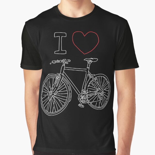 I HEART BIKE, Gift for her, Gift for him, Cycling shirty, Cycling gift Graphic T-Shirt
