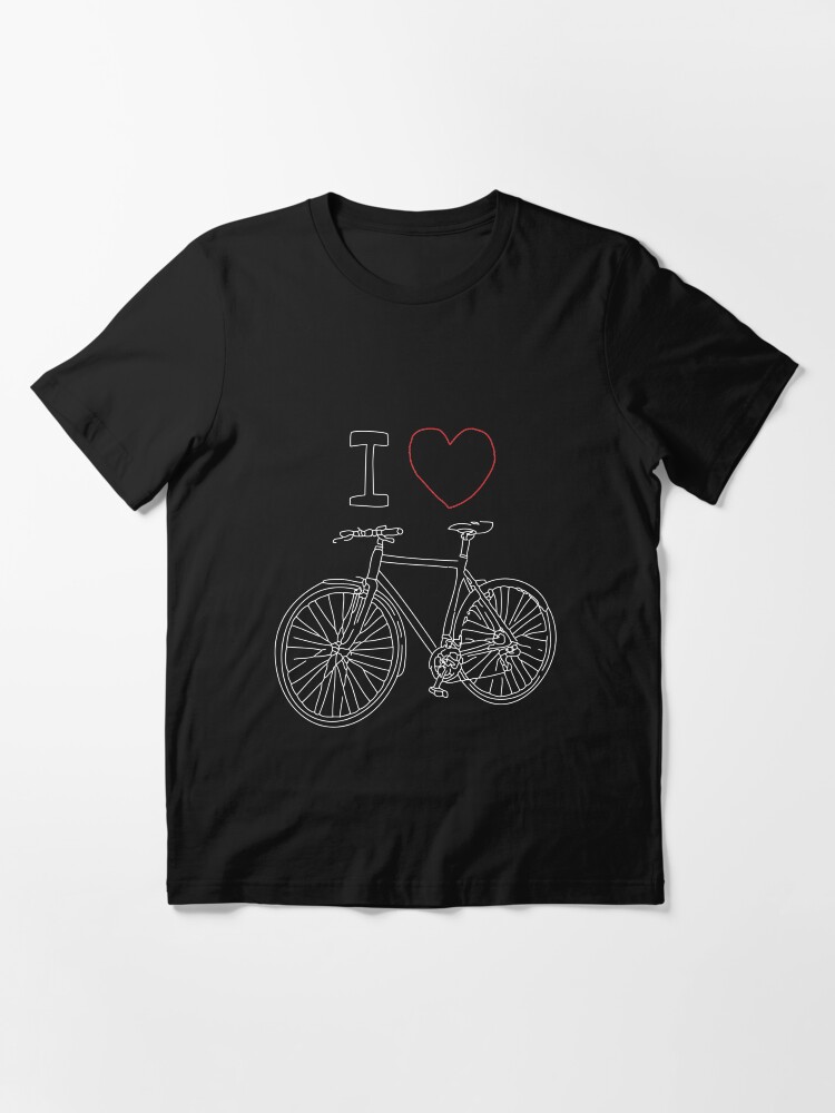 Alternate view of I HEART BIKE, Gift for her, Gift for him, Cycling shirty, Cycling gift Essential T-Shirt