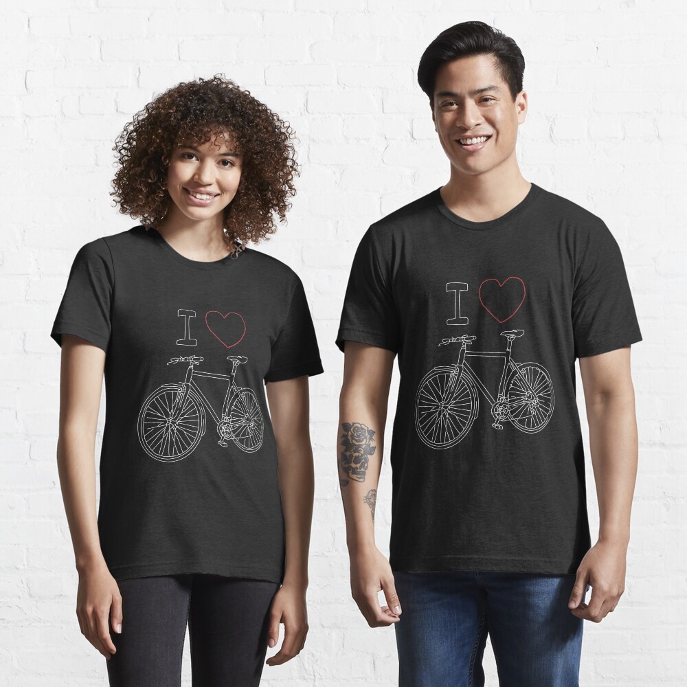 I HEART BIKE, Gift for her, Gift for him, Cycling shirty, Cycling gift Essential T-Shirt