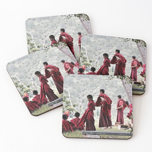 Item preview, Monks playing in the prayer break, Bhutan designed and sold by BigAyes.
