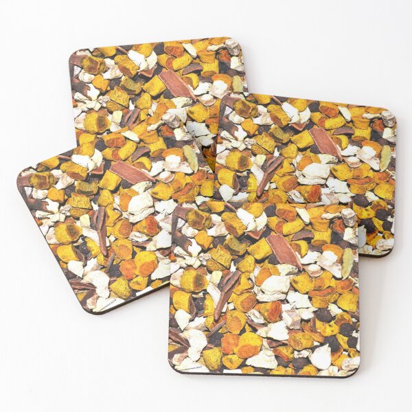 Item preview, RAS EL HANOUT 1 spices berries Morocco mixture turmeric ginger cinnamon juniper yellow brown white designed and sold by dragonemma.