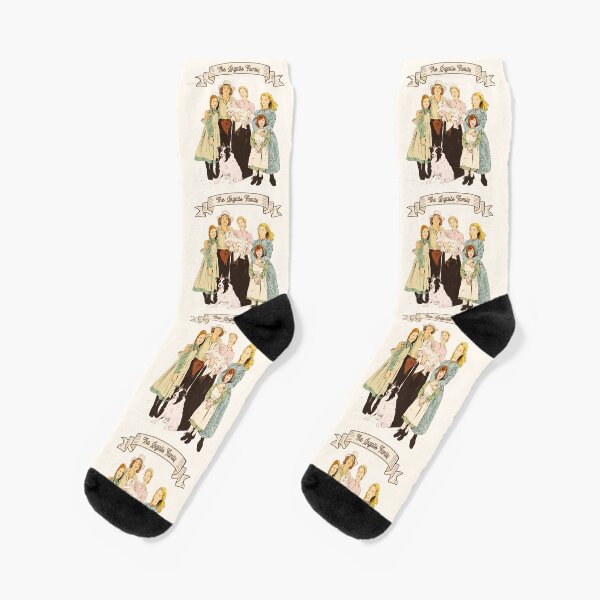 Colorful The Ingalls family in the Little house on the prairie Socks