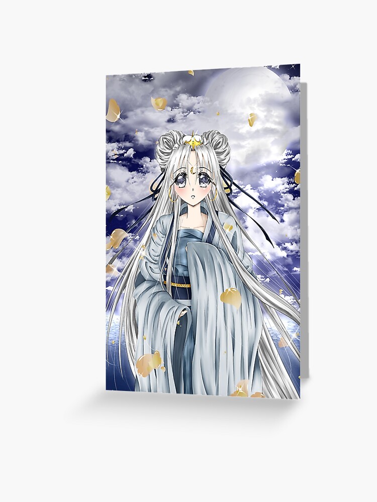 Anime Manga Mond Prinzessin Greeting Card By Mikasaart Redbubble