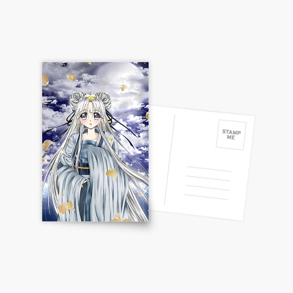 Anime Manga Mond Prinzessin Greeting Card By Mikasaart Redbubble