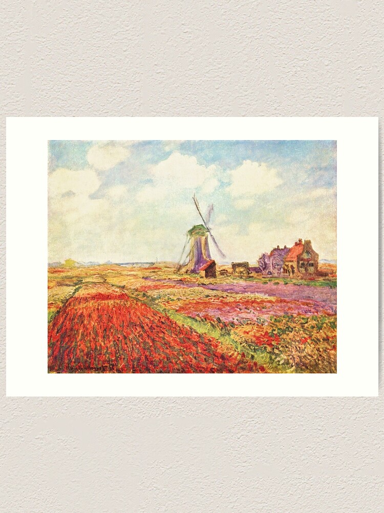 Claude Monet Field Of Tulips In Holland Art Print By DejaVuStudio Redbubble