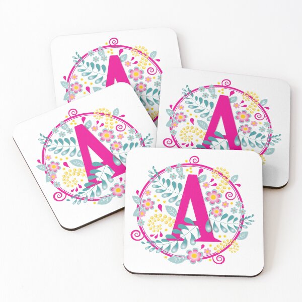 Item preview, Pink Floral Letter A designed and sold by KatSmith143.