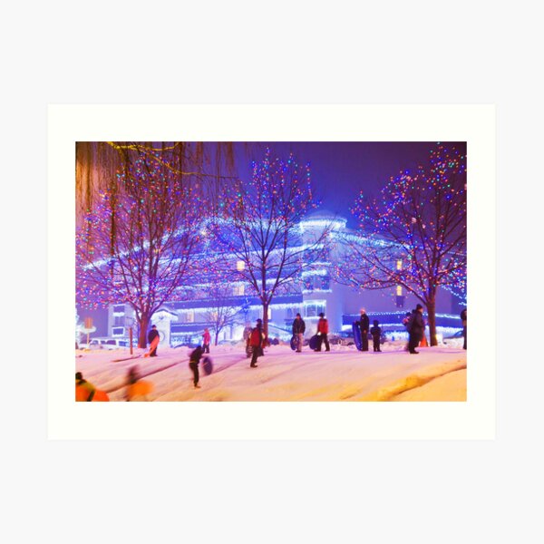 Tobogganing Art Print