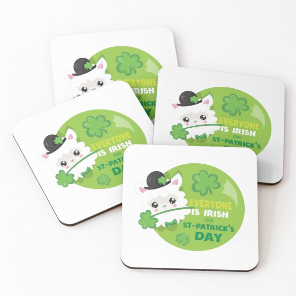 Item preview, Everyone is Irish Llama St Patrick`s Day Clover Shamrocks designed and sold by raliceyoga.
