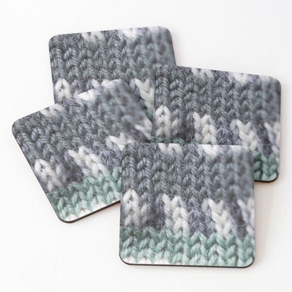 Item preview, Greys, Green and Neutral Wool Knitting Fabric designed and sold by RosalieReeves.