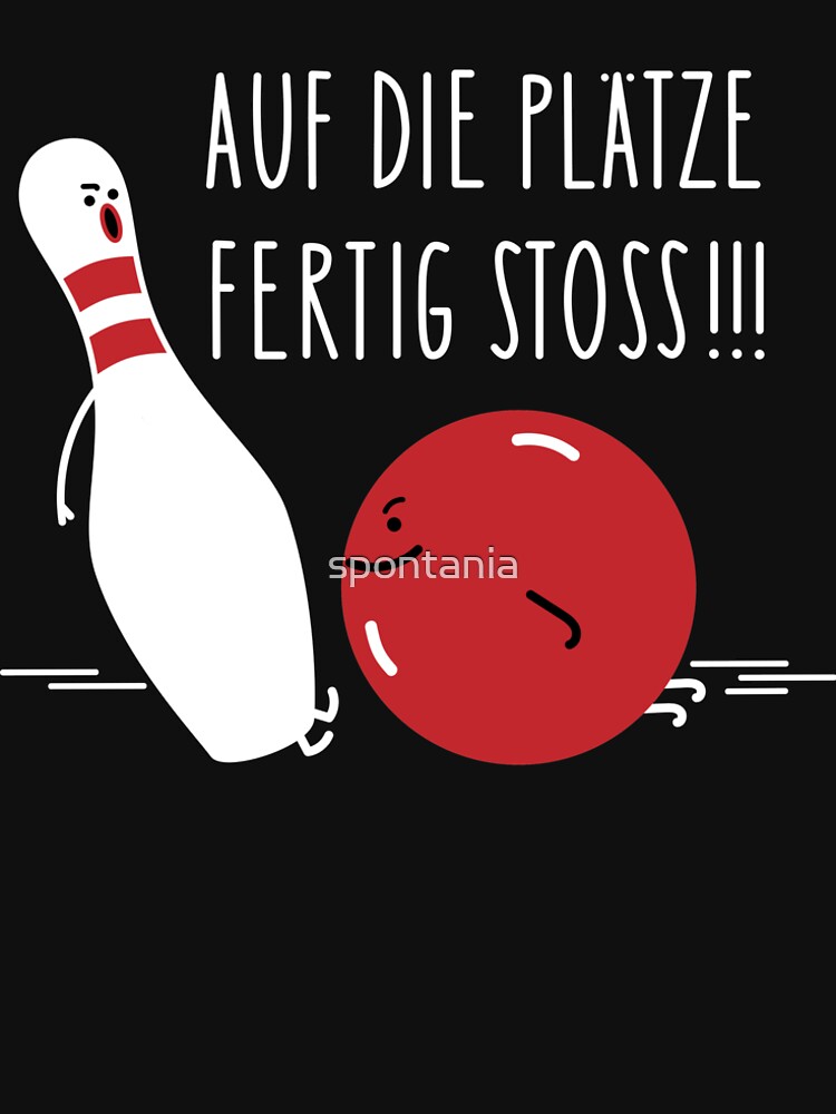 "Lustiger Kegel und Bowlingkugel" TShirt von spontania Redbubble