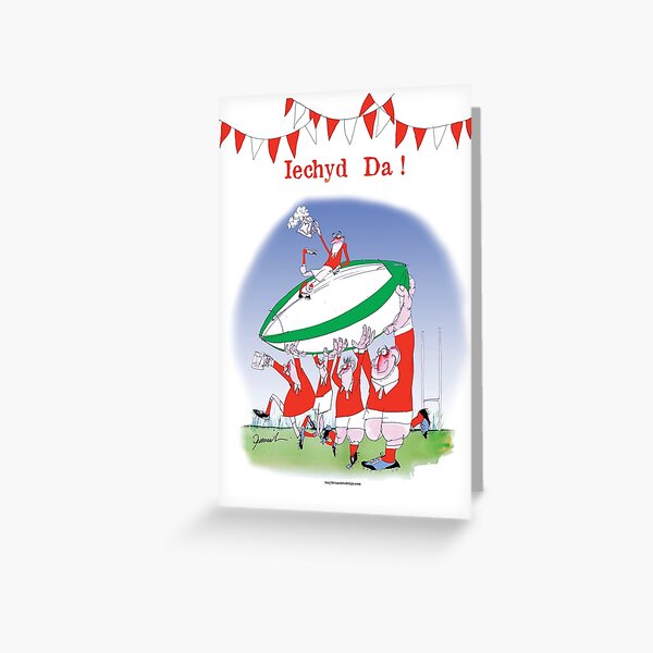 Welsh Rugby Cheers Greeting Card
