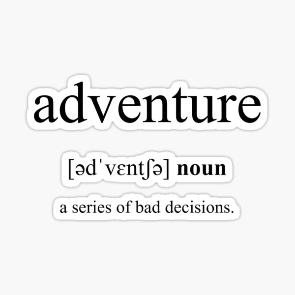 "Adventure Definition Dictionary Collection" Sticker for Sale by
