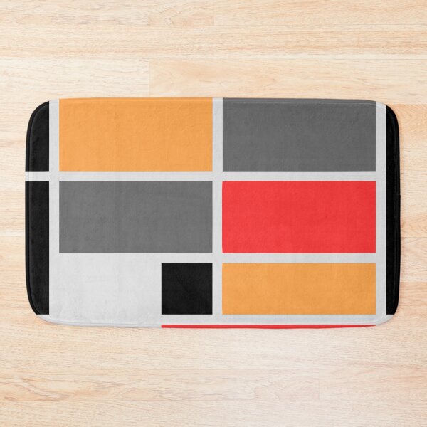 Item preview, Mondrian style design orange red black gray designed and sold by aapshop.