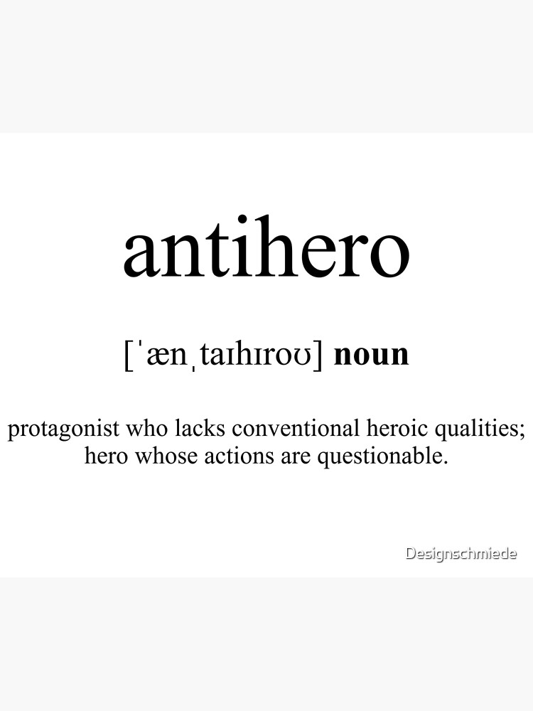 "Antihero Definition Dictionary Collection" Poster for Sale by