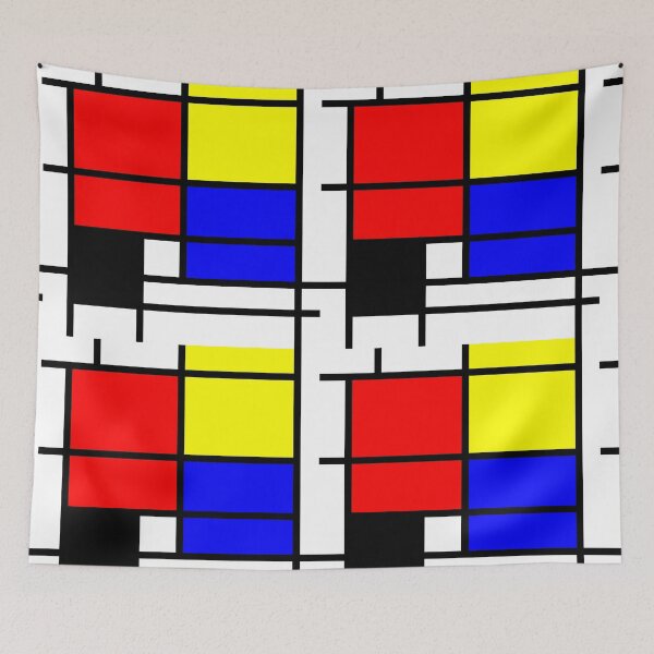 Item preview, Mondrian style art deco design in basic colors designed and sold by aapshop.
