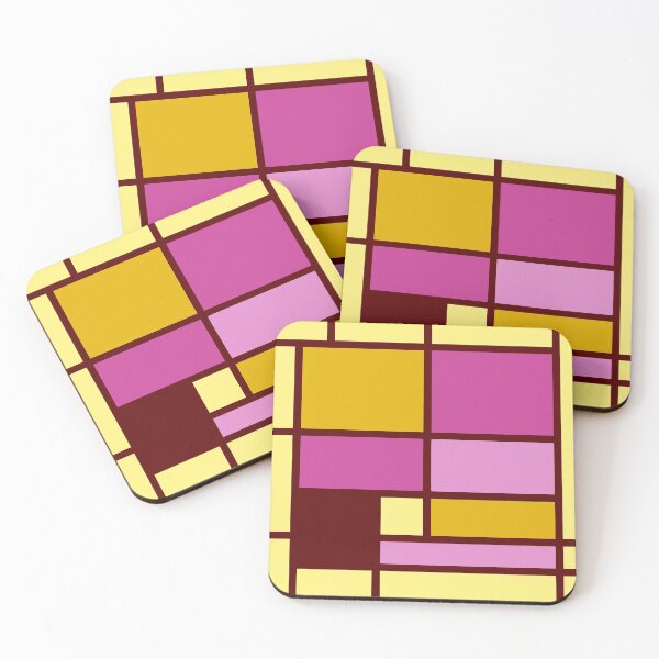 Item preview, Mondrian style design yellow fuchsia designed and sold by aapshop.