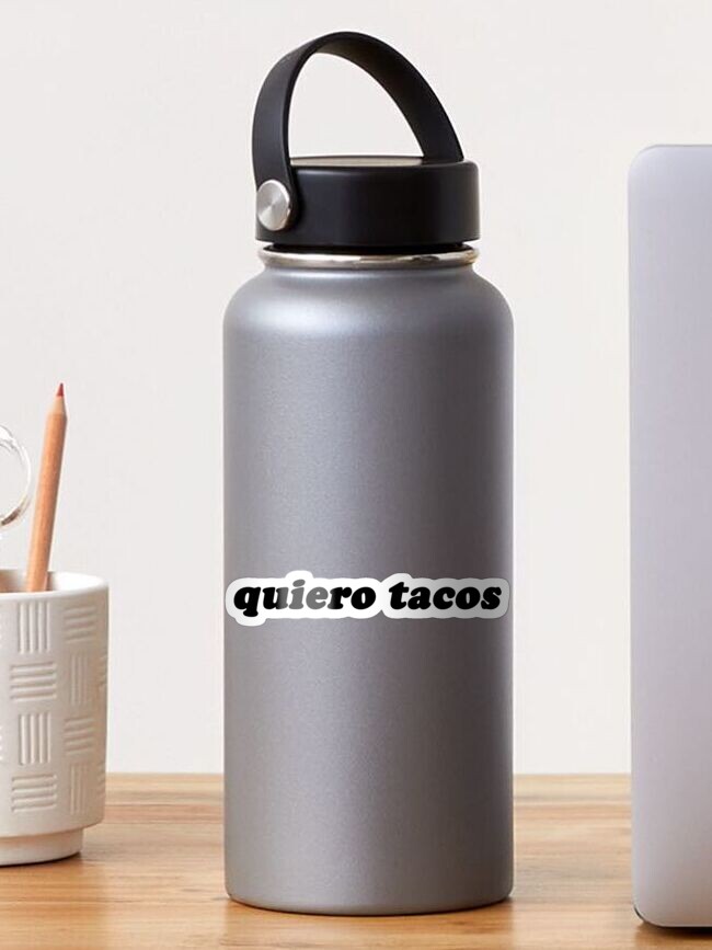 1 Sticker 5x6 Inch QUIERO TACOS FLORK Meme Funny Spanish 