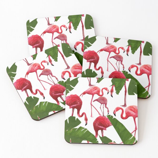 Item preview, American Pink Flamingo Floral Pattern designed and sold by DSDROSE.