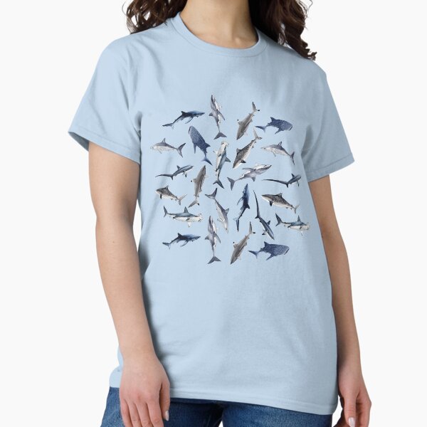 Item preview, SHARKS PATTERN (BLUE) designed and sold by BEATRIZ ABAITUA.