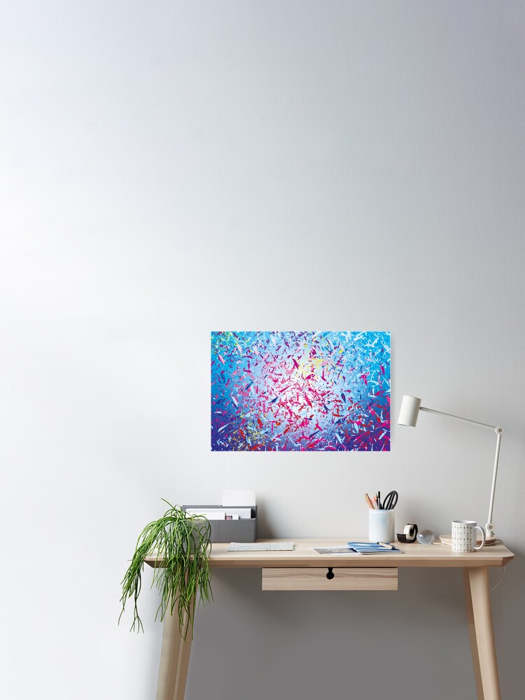 Shattered Splatter Ocean Life Wall Art Very Colorful Deep Blue Sea Poster By Sassyclassyme Redbubble