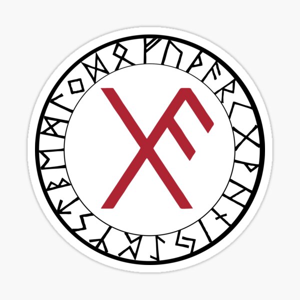 Die Cut Gibu Auja Norse Viking Rune Symbol GOOD LUCK BINDRUNE Vinyl Sticker 
