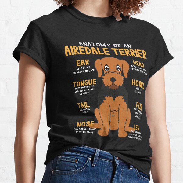 Anatomy of Airdale Terrier Dog Classic T-Shirt