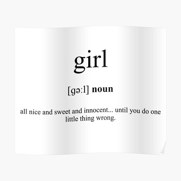 girl-definition-dictionary-collection-poster-by-designschmiede