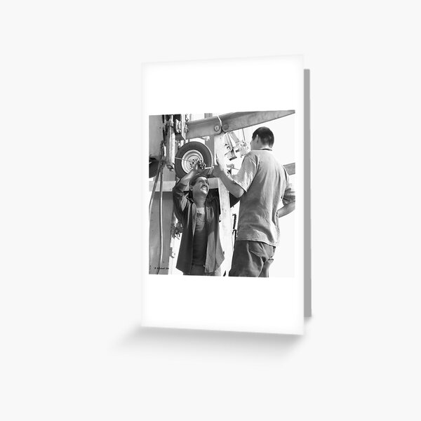 Tightening It Up Greeting Card
