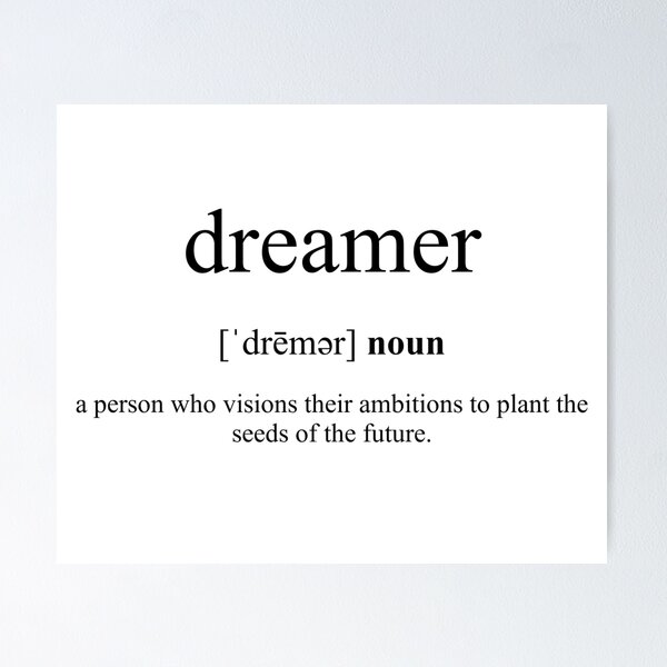 Artikel-Vorschau von Dreamer (Träumer) Definition | Dictionary Collection, designt und verkauft von Designschmiede.